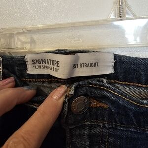 Signature by Levi Strauss Women's Dark Blue Straight Leg Jeans